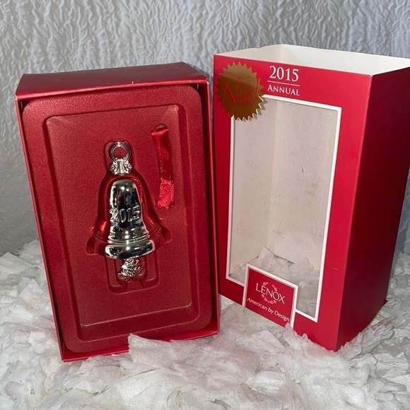 Lenox 2015 Silver Christmas Tree Bell Ornament
